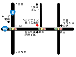 石川営業所 周辺地図(※クリックで拡大します)