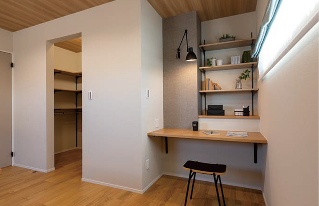 部屋数・収納は2階で確保できる