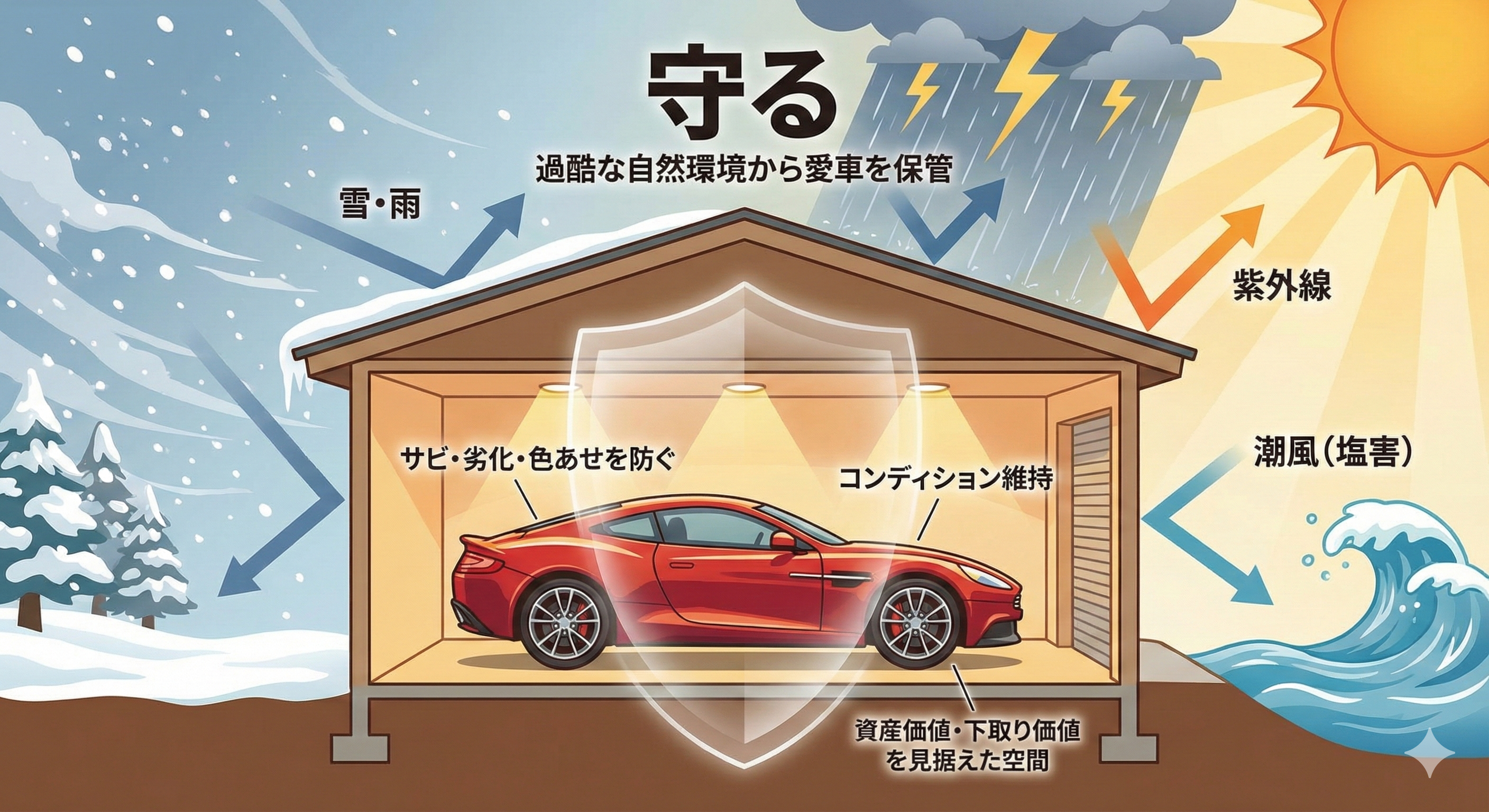 守るのイラスト