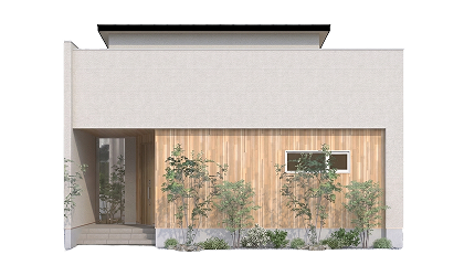 パース写真：柴木FBタイプ デルハウスの外観パース