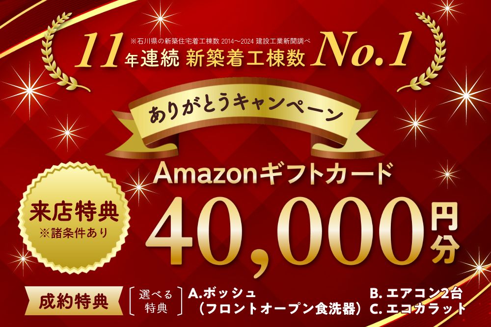 11年連続新築着工棟数No.1ありがとうキャンペーン